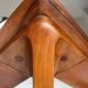 Vintage Italian Table in Wood and Brass by Turin School, 1950s