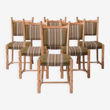 Ensemble de six chaises de salle à manger en chêne