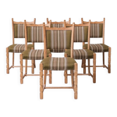 Ensemble de six chaises de salle à manger en chêne
