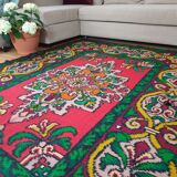 Tapis en laine roumain fait à la main, 247X177 cm