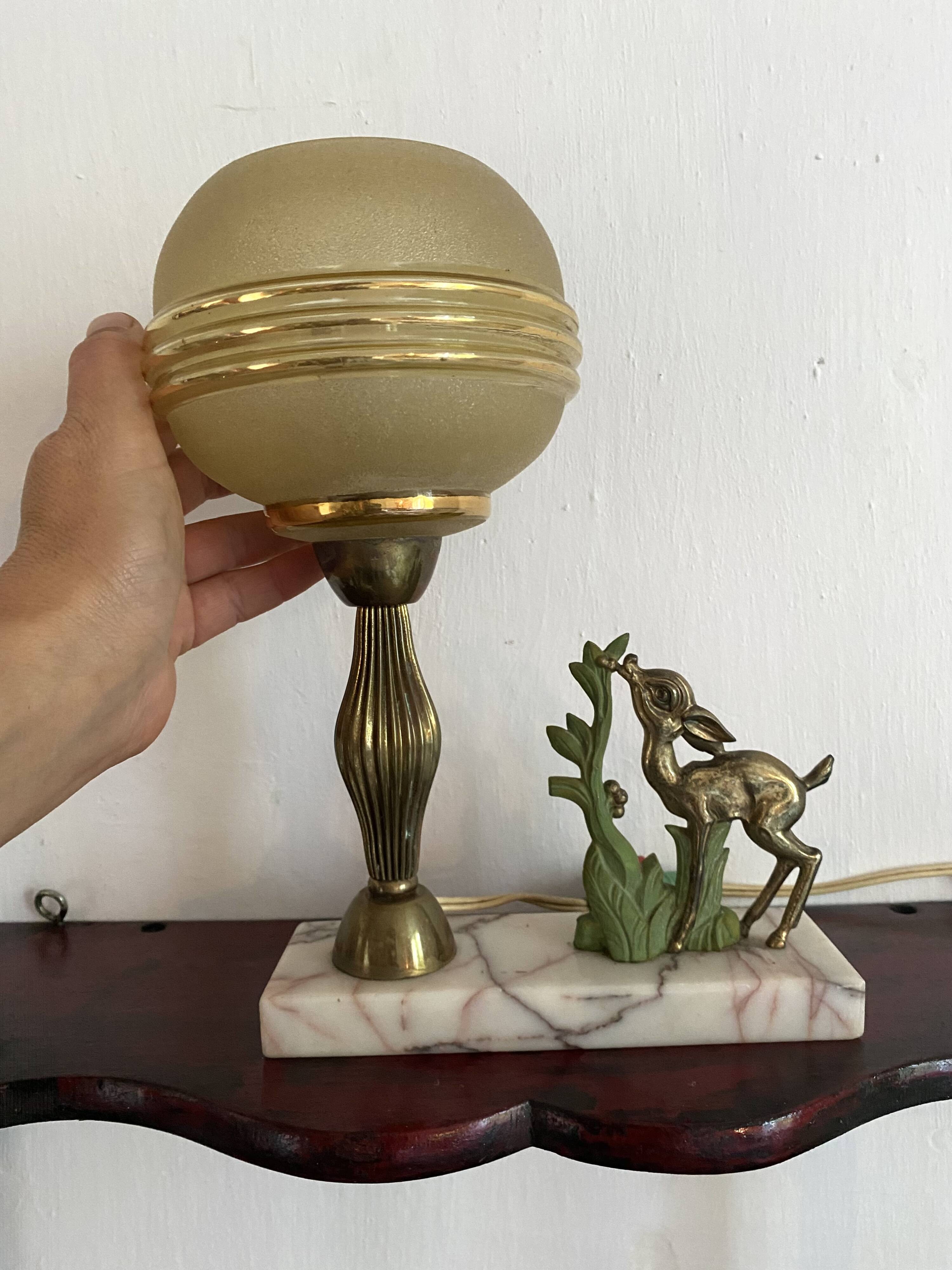 Art Deco Fawn Night Light