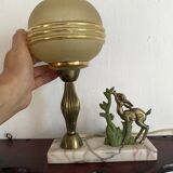 Lampe veilleuse art déco faon