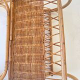 Old rattan magazine rack from the 70s