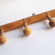 Porte manteau mural bois 5 patères