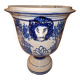 Indoor cache pot earthenware from Nevers signed F. Albus