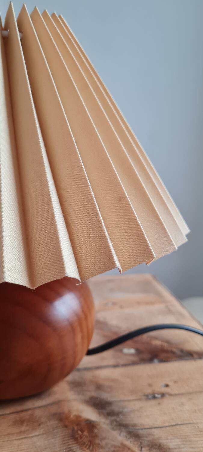 Walnut wood ball lamp