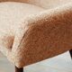 2 fauteuils en tissu bouclé blanc et orange, 1960