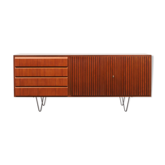 Sideboard' 60s, teak, streaked doors, new feet