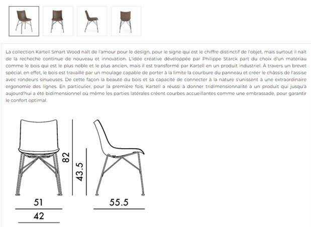 P/Wood Chairs Kartell Starck
