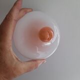 Bonbonnière en opaline rose poudre