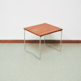Vintage small teak table metal frame