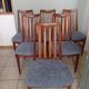 Lot of 6 Gplan teak wood armchairs vintage 1970s dining room scan.
