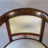 Art Deco desk chair by Fischel in bentwood and leather, 1925