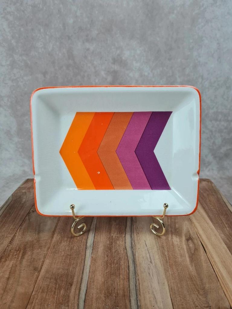 Pocket tray / ashtray Gien "arrows" vintage 70s
