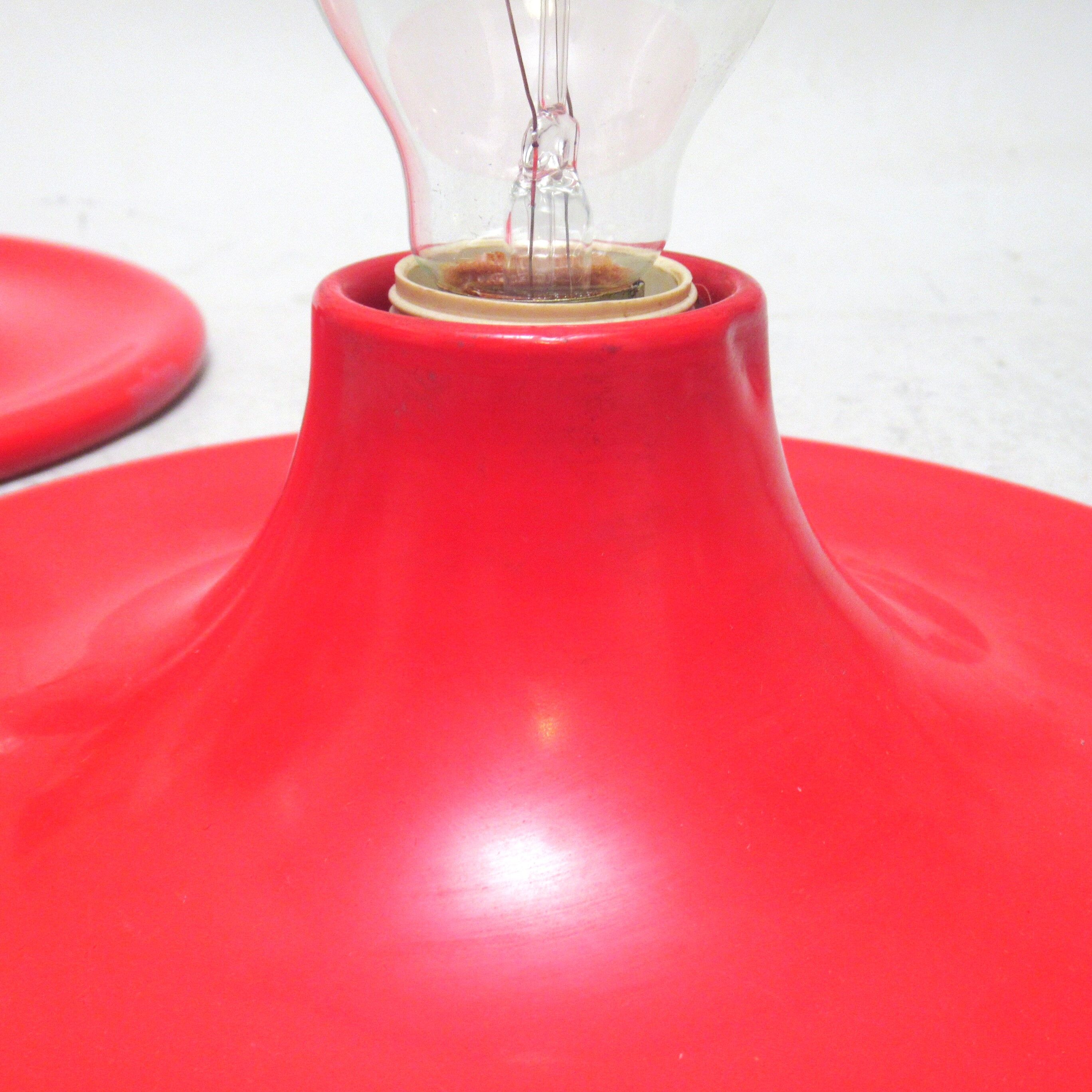 Teti red Targetti wall lamps 70s 80s