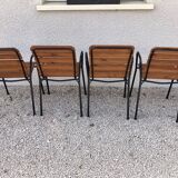 4 industrial style garden armchairs