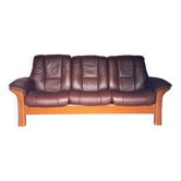 Erkones Stressless 3-seater leather reclining sofa