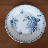 Two antique flat plates from Sarreguemines.