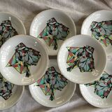 Old plates Cubists Sarreguemines