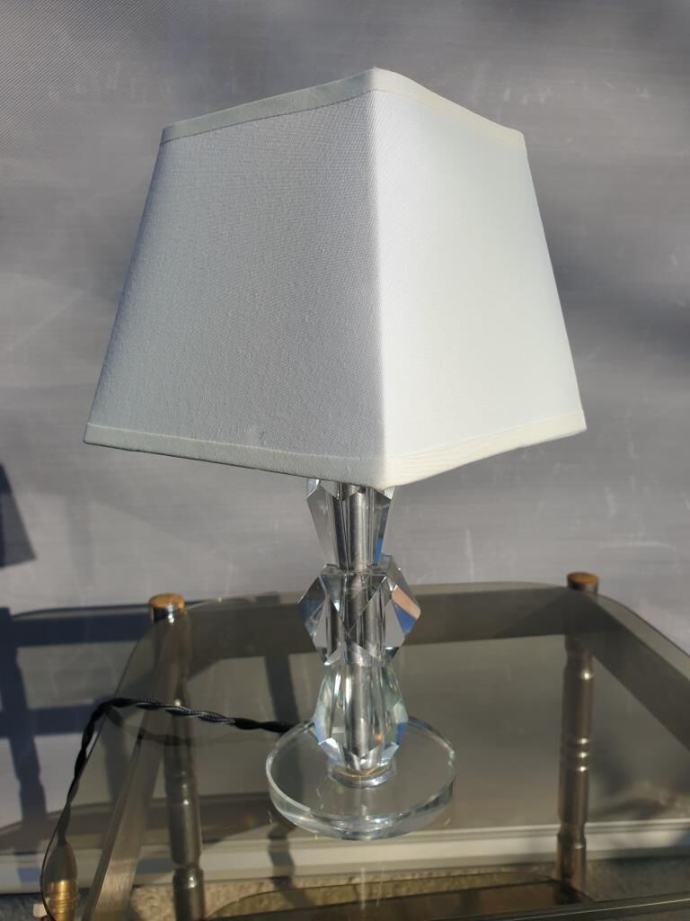 Dodecagon size crystal glass bedside lamp
