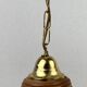 Pencil split reed rattan bamboo and brass pendant Lamp, 1970s