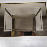 Golden brass sofa end