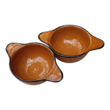 Pair of terracotta ear bowls