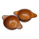 Pair of terracotta ear bowls