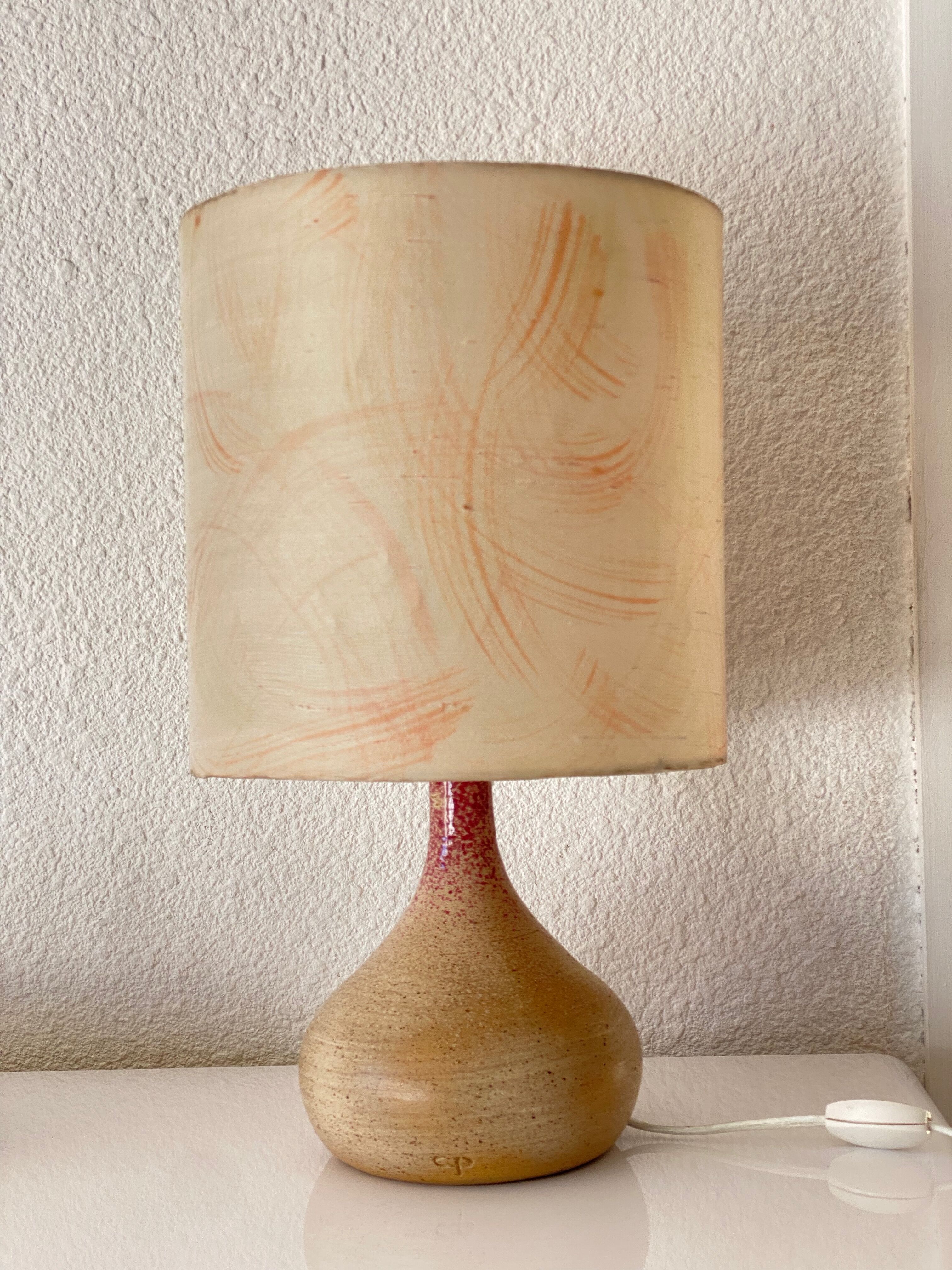 Lampe vintage en céramique des années 60
