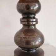 Italian Ceramic Table Lamp by Aldo Londi with Cork Lampshade, 1960