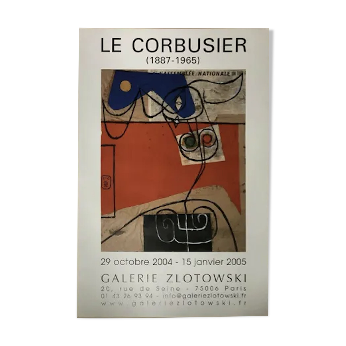 Original offset lithography Le Corbusier Galerie Zlotowski 2005