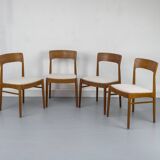 Teak and Bouclé Dining Chairs from Korup Stolefabrik, 1960s, Set of 4