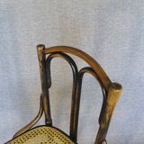 Bistrot chair, by CAMBIER-Belgium- caned, beautiful original patina-1920_