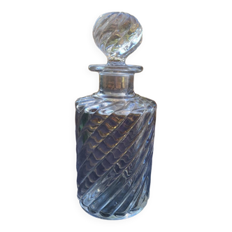 Large bamboo crystal bottle by Baccarat