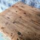 Old wooden garage workbench, industrial vintage.