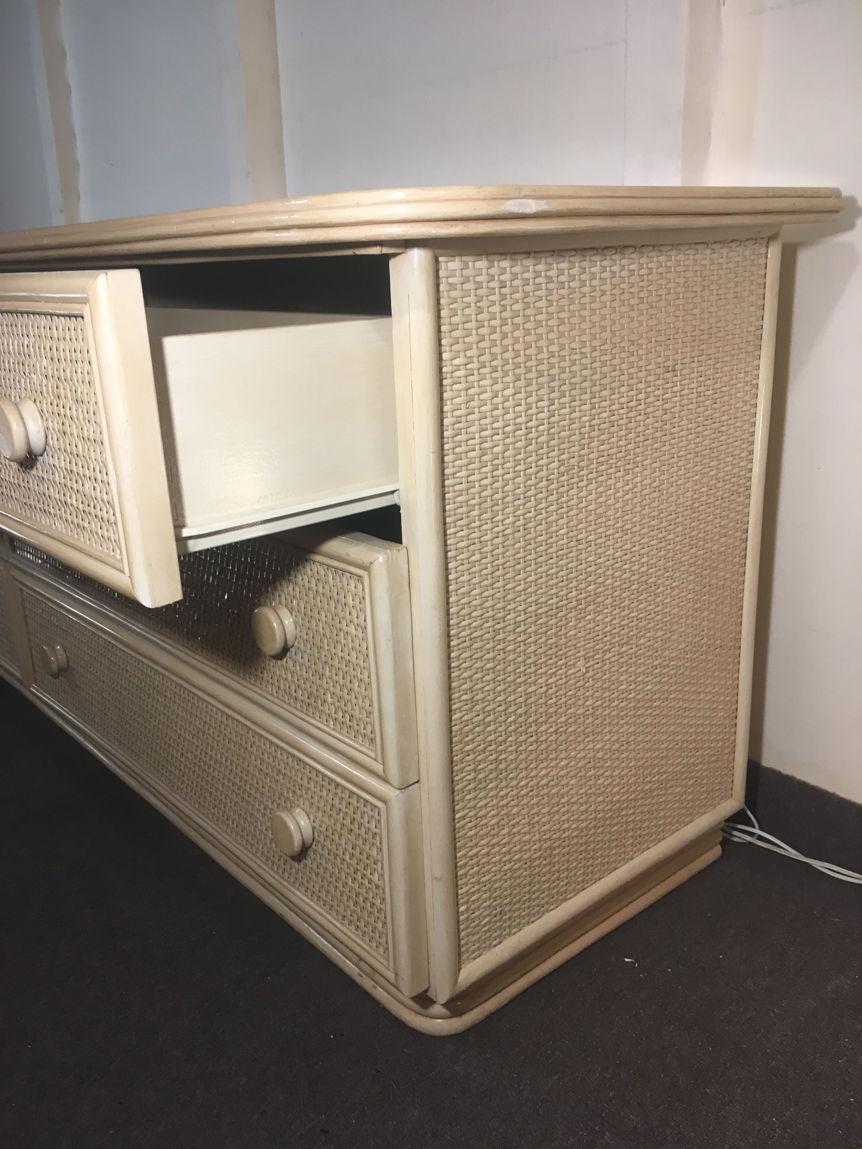 Rattan dresser