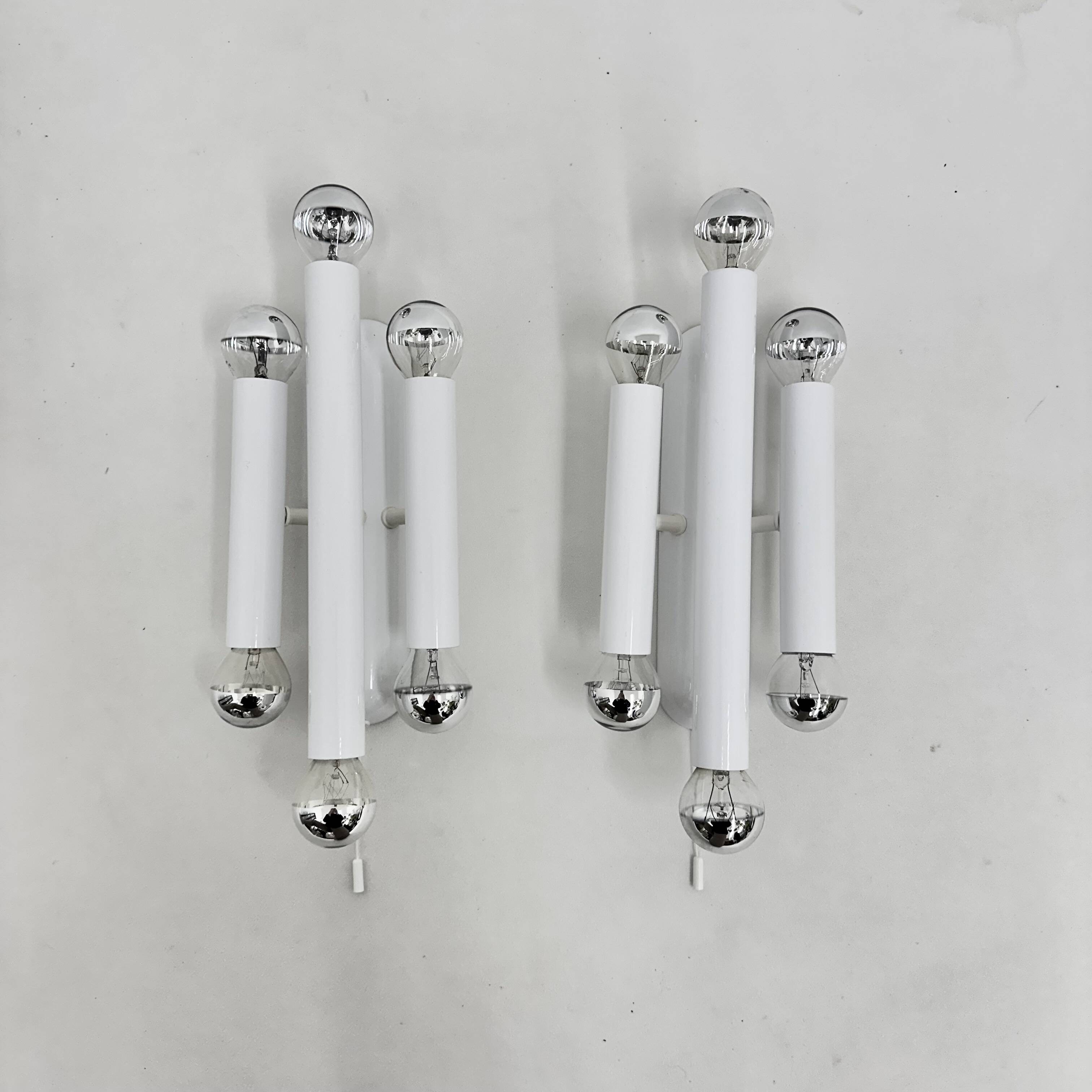 Set of 2 Hufnagel leuchten wall lamps sconce , 1970s