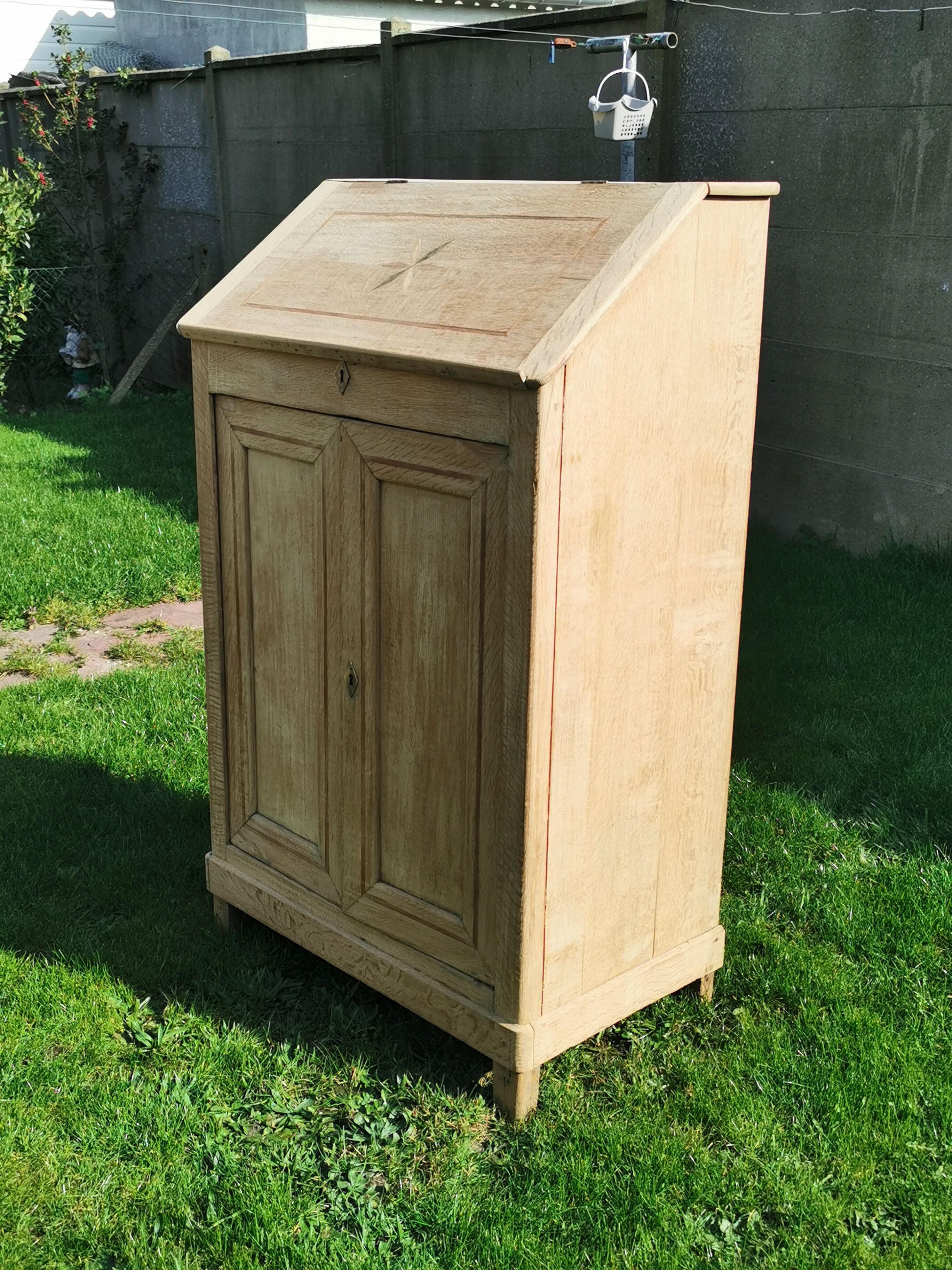 Writing furniture, craft furniture, solid oak, 19th century era
