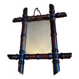 Old banbou mirror, with chain