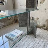 Roche Bobois stone and glass sculpture shelf 1970s