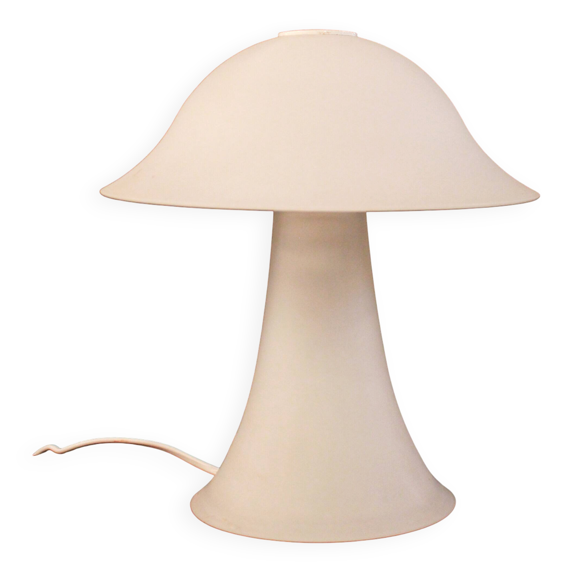 1970s Italian Murano lamp in white glass