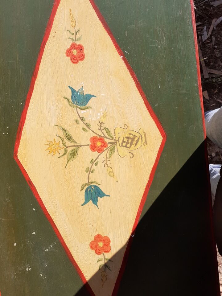 Commode vintage des années 70 avec motif floral