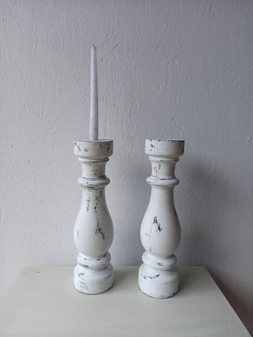 Wooden candle, shabby chic, provence