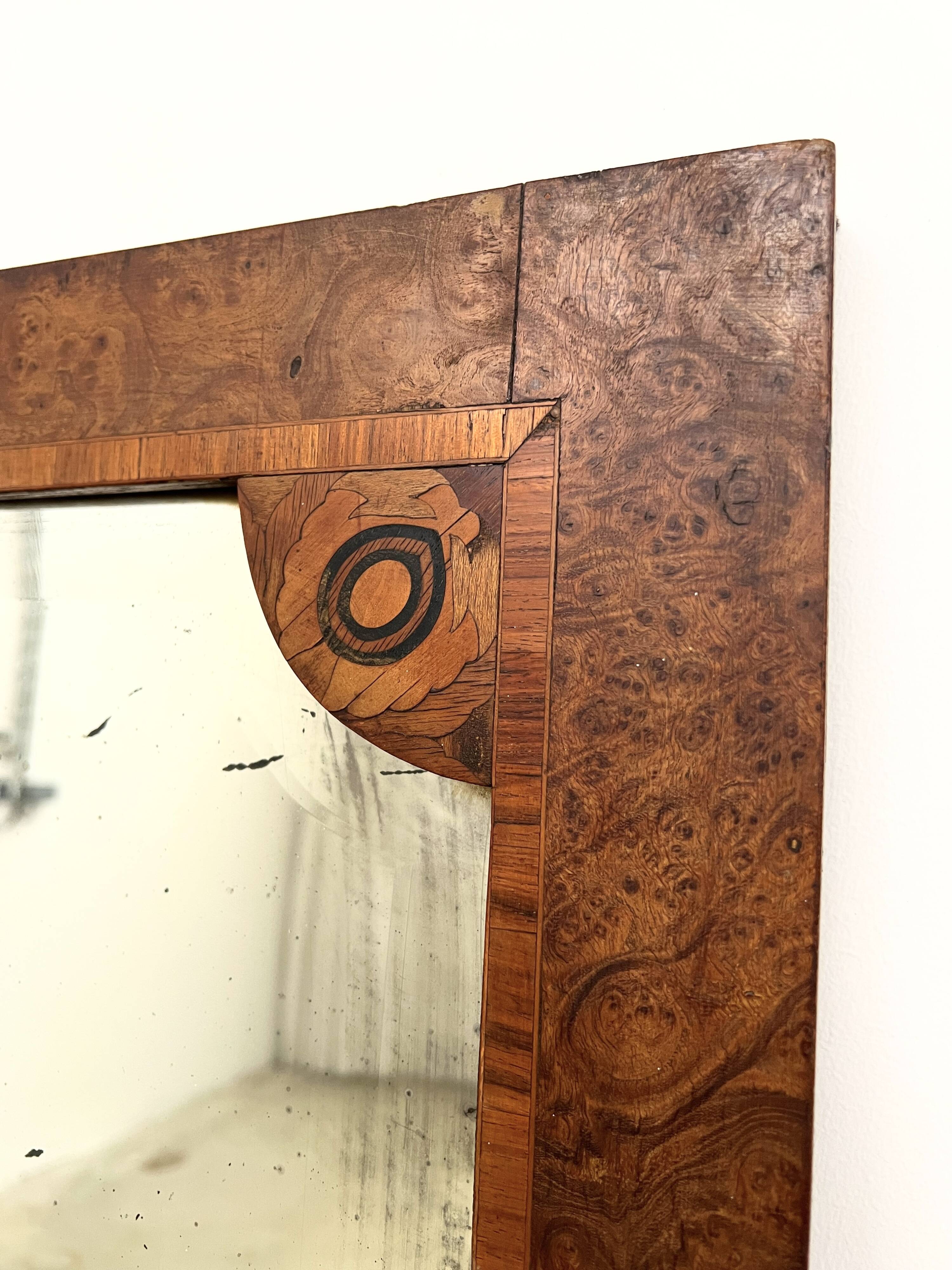 Pair of antique Art Deco mirror doors