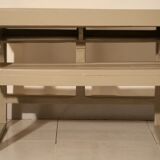 Pupitre bureau d'écolier double en bois