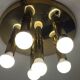 Mid-Century brass ceiling light - 6 lights - TZ Leuchten, Germany, 1980