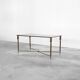 Table basse en laiton patiné et verre Maison Charles années 1960