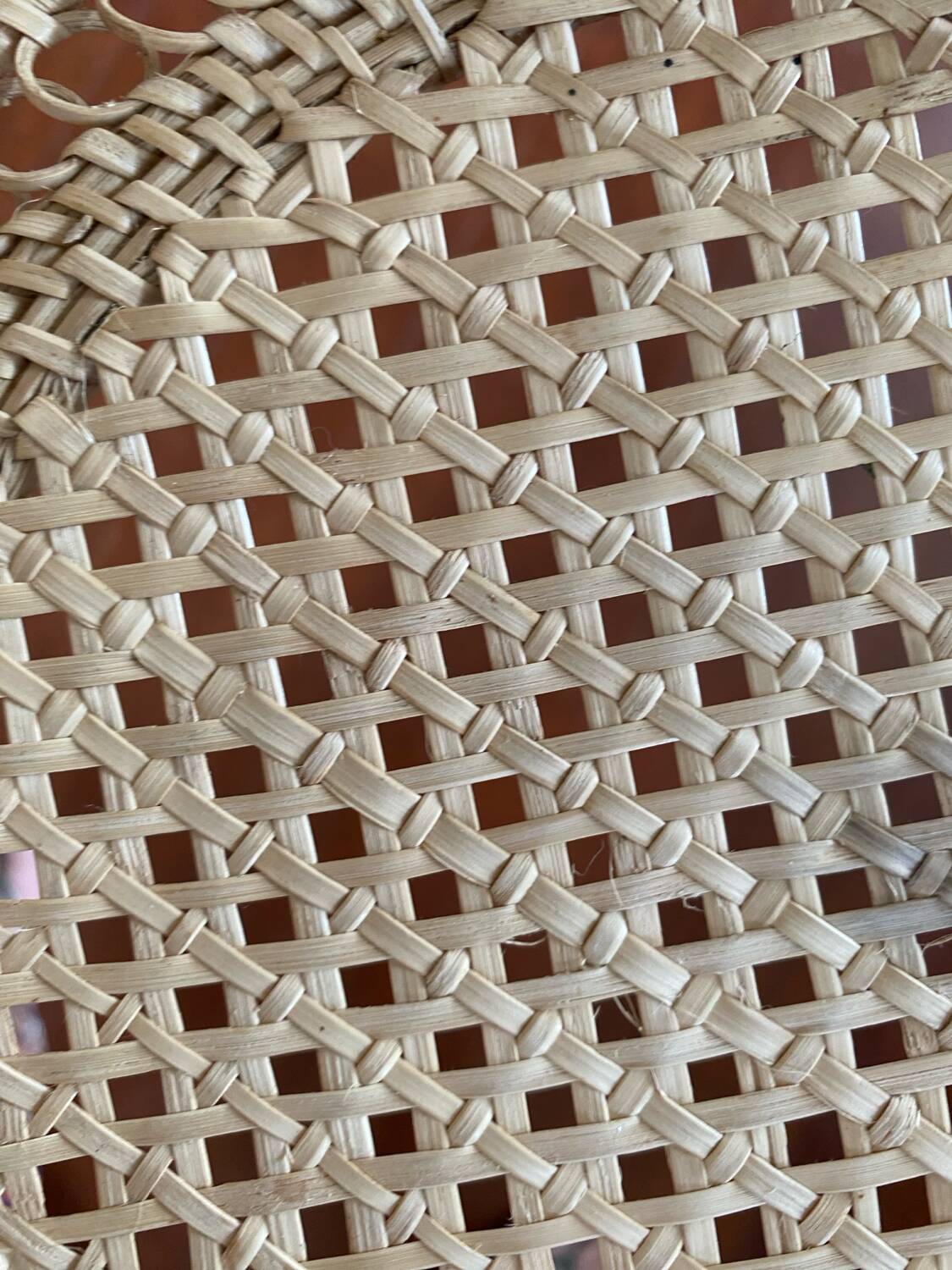 Bohemian wicker and caned plateau.