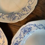 Set of six hollow plates Regout model Ortus
