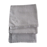 Set de 7 serviettes anciennes monogrammées brodées 60x50cm